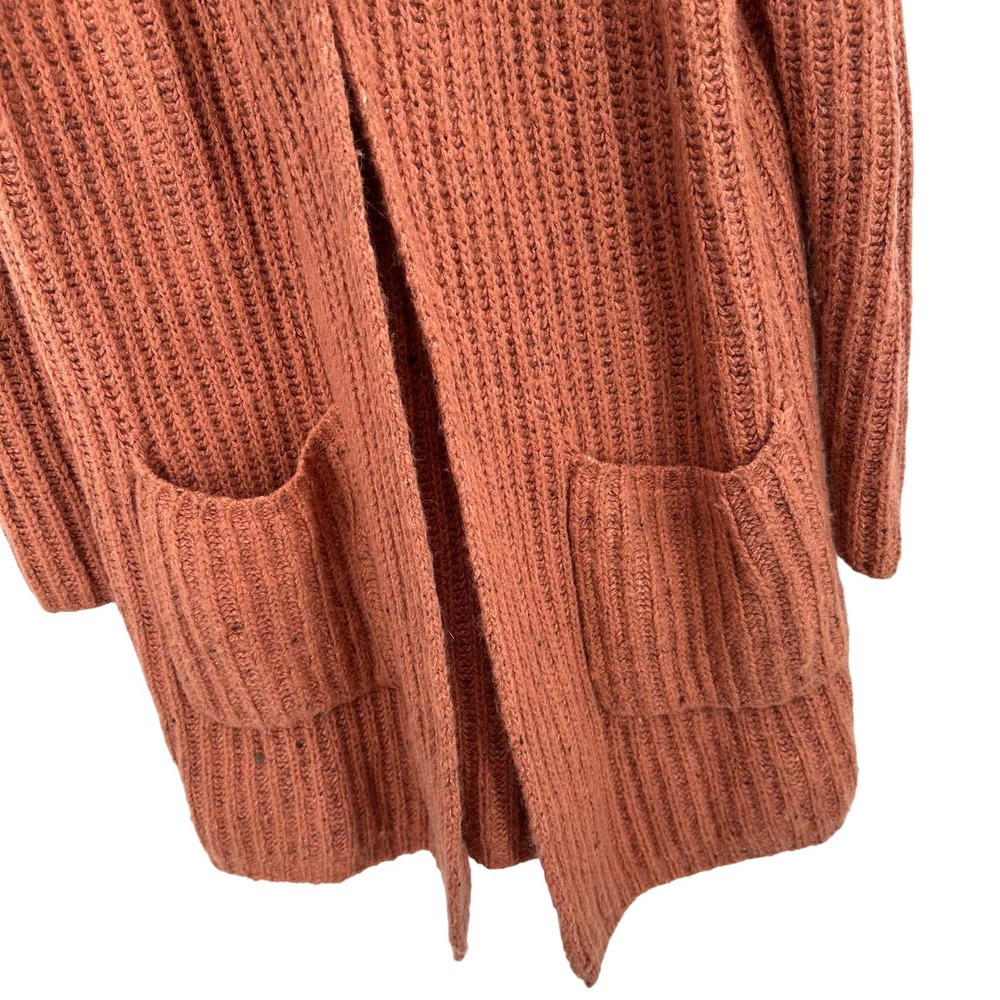 Loft Size Large Orange Open Front Duster Cardigan… - image 3